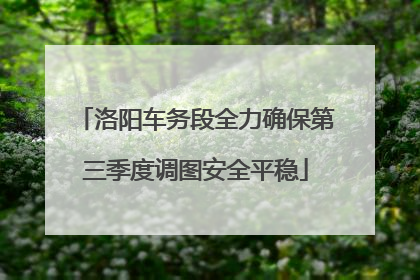 洛阳车务段全力确保第三季度调图安全平稳